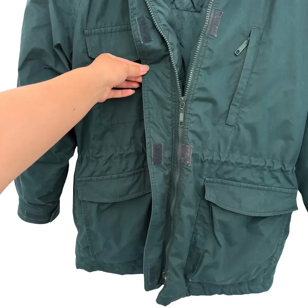 Eddie Bauer Green Snowline Goose Down Puffer Jacket Medium Gorpcore Vintage 90s